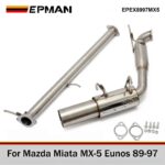 EPMAN High Quality For Mazda Miata MX-5 Eunos 89-97 1.6/1.8L Stainless Exhaust Decat,Downpipe EPEX8997MX5