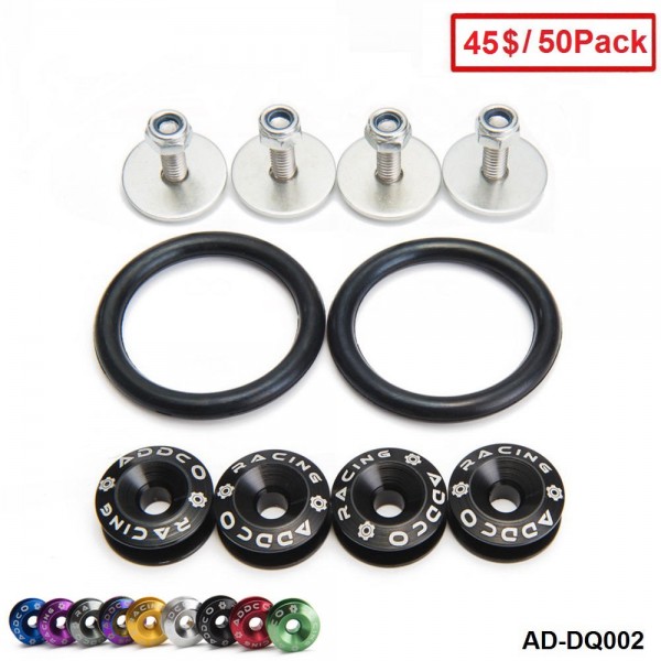 ad-dq002_1-1.jpg ADDCO 50PACKS/LOT JDM Aluminum Quick Release Fasteners Kit Fit FOR TRUNK/HATCH LIDS/BUMPER AD-DQ002
