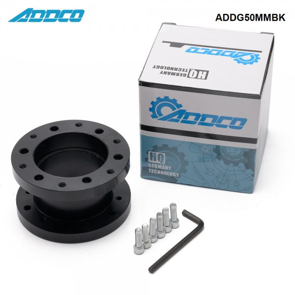 addg50mmbk_4-1.jpg ADDCO Aluminum Alloy 50mm Height Car Steering Wheel Hub Extension Adapter Spacer ADDG50MMBK