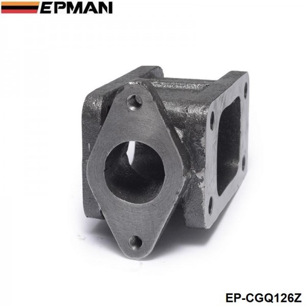 ep-cgq126z_4-1.jpg EPMAN - T3-T3 Cast Iron 304 Turbocharge Manifold Adaptor+38MM Wastegate Flange Outlet EP-CGQ126Z