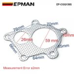 EPMAN 5 Bolt Downpipe Gasket For T3, T3/T4, T04E Turbo Manifold Down Pipes Internal Wastegate Actuator EP-CGQ136S - Image 2