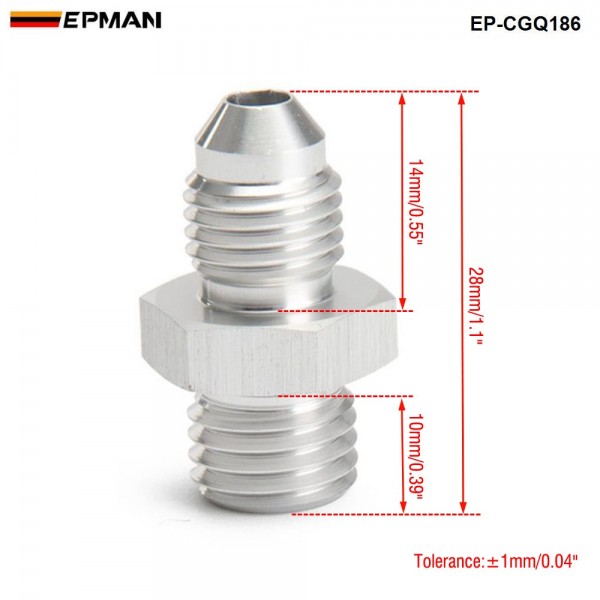 ep-cgq186_2-1.jpg EPMAN -Turbo Oil Feed Adapter kit M12x1.5mm / 1.5mm hole to -4AN For Volvo TD04H TD04HL EP-CGQ186