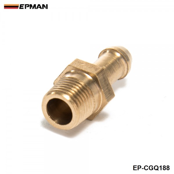 EPMAN -Turbocharger Compressor Brass Boost Nipple For T2 T25 T28 T3 T34 Turbo 1/8"Male NPT EP-CGQ188