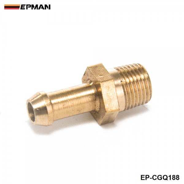 EPMAN -Turbocharger Compressor Brass Boost Nipple For T2 T25 T28 T3 T34 Turbo 1/8"Male NPT EP-CGQ188