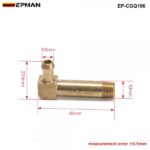 EPMAN -45mm Brass Boost Hose Barb to Male Thread Elbow Fitting For T2 T3 Turbo 1/8"Male NPT 90 Degree EP-CGQ196 - Image 2