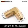 EPMAN -1/8NPT to AN4 -4 Forged 90 Degree Brass Fitting For Turbo, Oil, Brake Adapter EP-CGQ199