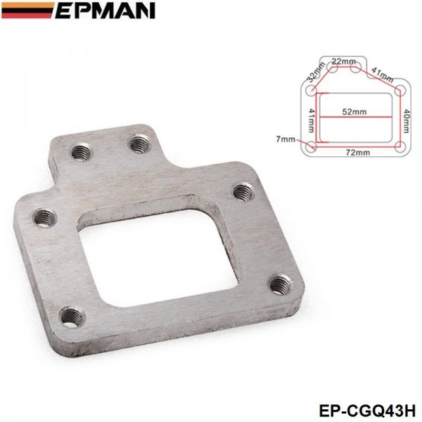 EPMAN T2 T25 T28 GT28 Stainless Steel Weld On Turbo Manifold Exhaust Flange For Nissan EP-CGQ43H