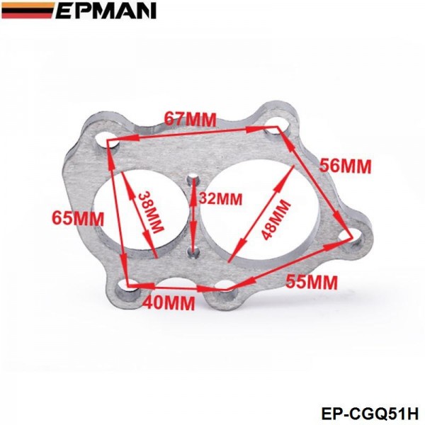 ep-cgq51h_3-1.jpg EPMAN 5-Bolt Turbo Turbine Outlet Downpipe Flange for Garrett T25 T210 GT32 Mild Steel EP-CGQ51H