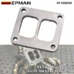 EPMAN 1/2" Thick T4/T04/GT45/GT40 Twin Scroll Turbo Turbine Inlet Weld Flange - Universal Stainless Steel Adapter for Audi, Honda, Nissan EP-CGQ53H