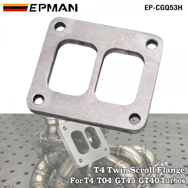 ep-cgq53h_1-1.jpg EPMAN 1/2" Thick T4/T04/GT45/GT40 Twin Scroll Turbo Turbine Inlet Weld Flange - Universal Stainless Steel Adapter for Audi, Honda, Nissan EP-CGQ53H