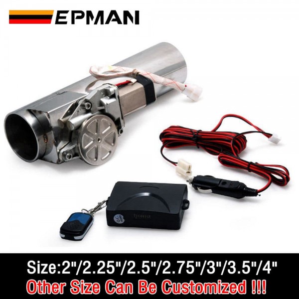 ep-cut01g_1-1.jpg EPMAN 2.0"/2.25"/2.5"/2.75"/3.0"/3.5"/4.0" Exhaust Pipe Electric I Pipe Exhaust Electrical Cutout With Remote Control Valve EP-CUT01G - Image 1