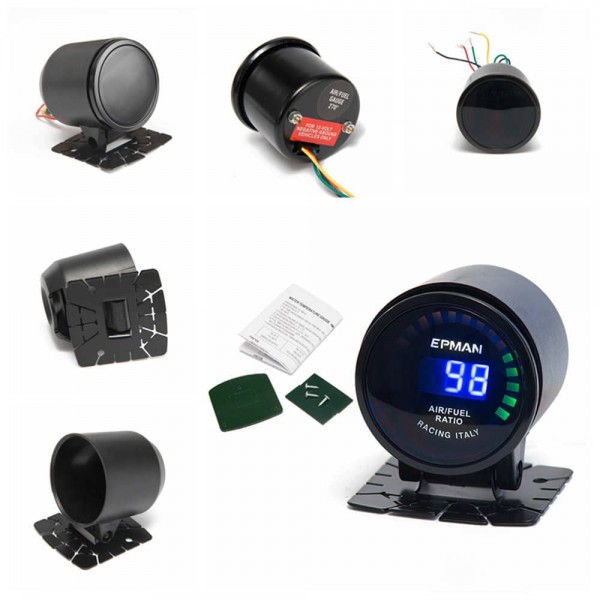 New ! Epman Racing 2" 52mm Digital Color Analog LED Air / Fuel Ratio Monitor Racing Gauge EP-GA50AIFR