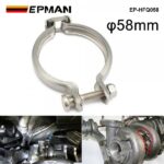 EPMAN Exhaust V Clamp, Turbine V-Clamp 58mm Replacement For TD02, TD025, TD03 TurbochargerCar Accessories EP-HFQ058