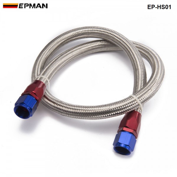 ep-hs01_1-1.jpg Universal Oil Feed Kit 1meter Stainless Steel Braided hose -AN10 fittings EP-HS01 - Image 1