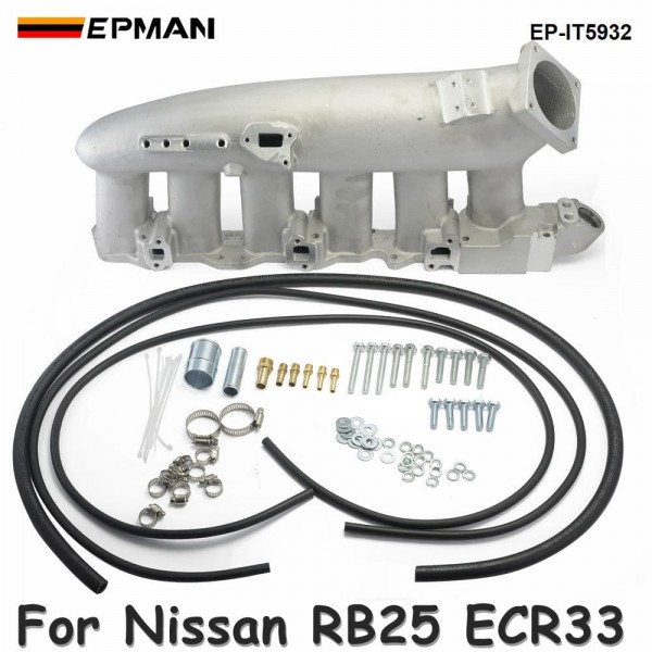 ep-it5932_1-1.jpg EPMAN Air Intake Manifold Cast Aluminum For Nissan RB25 ECR33 (Sandblasting Manifold ) EP-IT5932