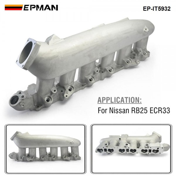 ep-it5932_3-1.jpg EPMAN Air Intake Manifold Cast Aluminum For Nissan RB25 ECR33 (Sandblasting Manifold ) EP-IT5932