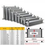 TANSKY Aluminium British Style Egine Transmission Oil Cooler AN8 / AN10 Fitting  7/9/10/13/16/19/25/28/30 Row - Image 2