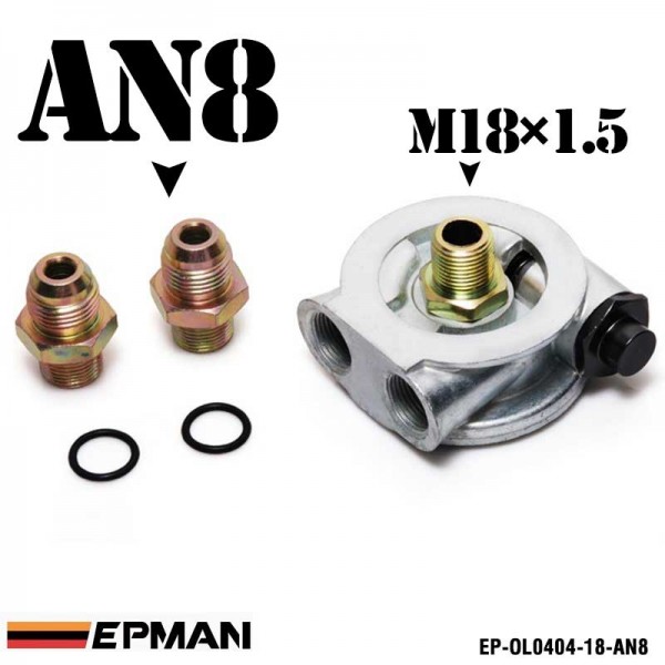 ep-ol0404_3610-1.jpg EPMAN Oil Cooler Filter Sandwich Plate + Thermostat Adaptor (AN10 or AN8) Fittings EP-OL0404