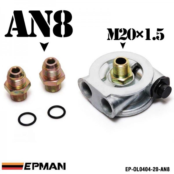 ep-ol0404_3611-1.jpg EPMAN Oil Cooler Filter Sandwich Plate + Thermostat Adaptor (AN10 or AN8) Fittings EP-OL0404