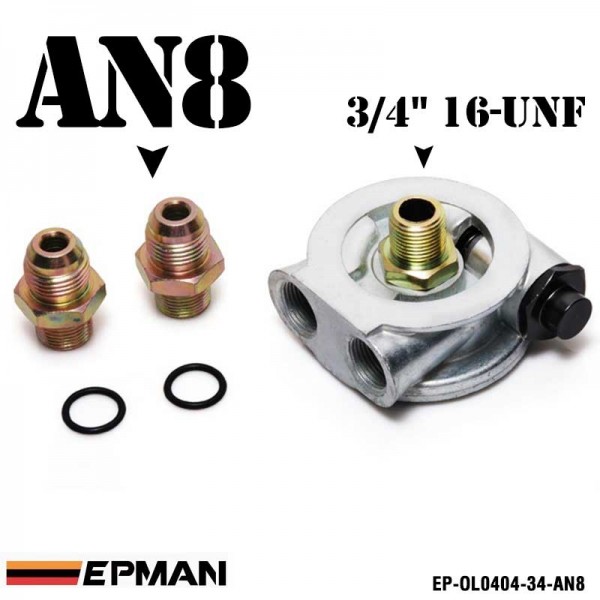 ep-ol0404_3613-1.jpg EPMAN Oil Cooler Filter Sandwich Plate + Thermostat Adaptor (AN10 or AN8) Fittings EP-OL0404