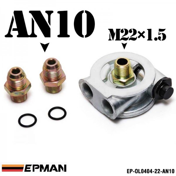 ep-ol0404_3616-1.jpg EPMAN Oil Cooler Filter Sandwich Plate + Thermostat Adaptor (AN10 or AN8) Fittings EP-OL0404