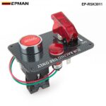 12V Red LED Racing Car Engine Start Push Button Ignition Switch Panel Toggle Hot EP-RSK3011 - Image 3