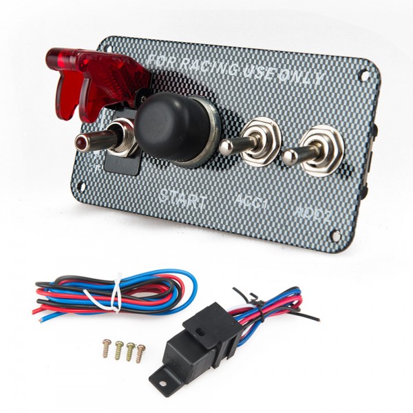 ep-rsk3016_1-1.jpg 12V Ignition Switch Panel Engine Start Push Button LED Toggle Switch for Racing Car EP-RSK3016 - Image 1