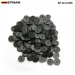 100PCS/Pack Safety Car Parts Black Beige Plastic Car Safety Seat Belt Stopper Spacing Limit Buckle Clip Retainer Seatbelt Stop Button EP-SLK100S