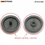100PCS/Pack Safety Car Parts Black Beige Plastic Car Safety Seat Belt Stopper Spacing Limit Buckle Clip Retainer Seatbelt Stop Button EP-SLK100S - Image 3