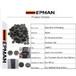 100PCS/Pack Safety Car Parts Black Beige Plastic Car Safety Seat Belt Stopper Spacing Limit Buckle Clip Retainer Seatbelt Stop Button EP-SLK100S - Image 4