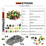 200PCS/Pack Universal Mixed Auto Fastener Car Bumper Clips Retainer Car Fastener Rivet Door Panel Fender Liner EP-SLK200H - Image 2