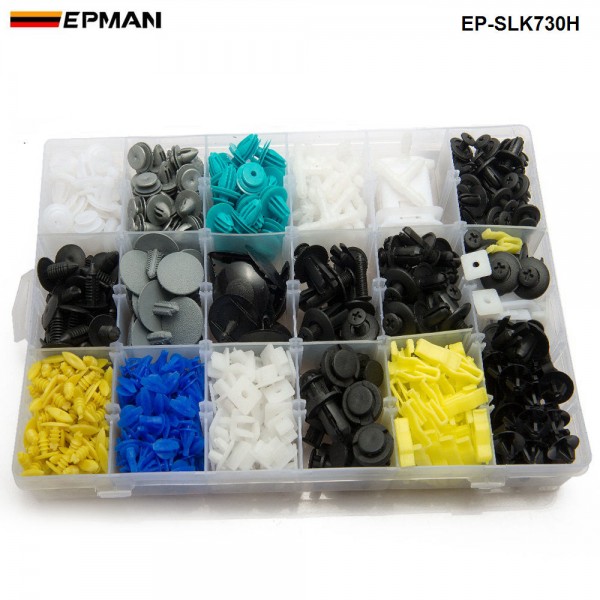 17 Kinds Mixed 730PCS/Set Auto Fastener Universal Bumper Fixed Clamp Push Clip for All Automobile Series Fastener EP-SLK730H