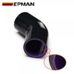 EPMAN 4-Ply Silicone Intercooler 45 Degree Elbow Coupler Hose BLACK ID 38mm 41mm 45mm 48mm 51mm 54mm 57mm 60mm 63mm 70mm 76mm 80mm 83mm 89mm 102mm EP-SS45RS - Image 3