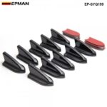 EPMAN -10PCS/Pack Car ABS Black Roof Shark Fin Spoiler Wing Vortex Generator Universal EP-SYQ199