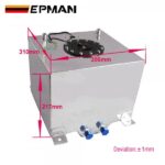 EPMAN 20L Aluminium Oil Can Fuel Surge Tank Oil Catch Tank With / Without Sensor Fuel Cell With Cap / Foam Inside - Image 3