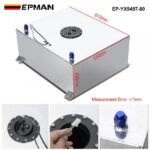 EPMAN Universal Aluminium 80L Fuel Tanks Gas Gasoline Fuel Cell Tank Fuel Surge tank W Cap/Foam Inside / Sensor EP-YX9497-80 - Image 2