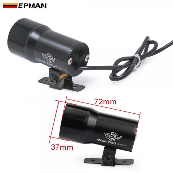 EPMAN Auto Car 37mm Compact Micro Digital Smoked Lens Voltage Gauge Battery Gauge Black Meter EP37BKVOLT