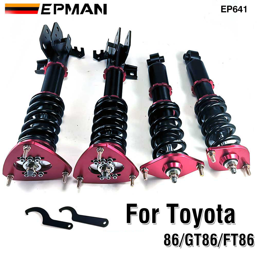ep641_3660-1.jpg TANSKY Coilovers Spring Struts Racing Suspension Coilover Kit Shock Absorber For Toyota 86/GT86/FT86 12+ ZN6 EP641 (RANDOM COLOR) - Image 1