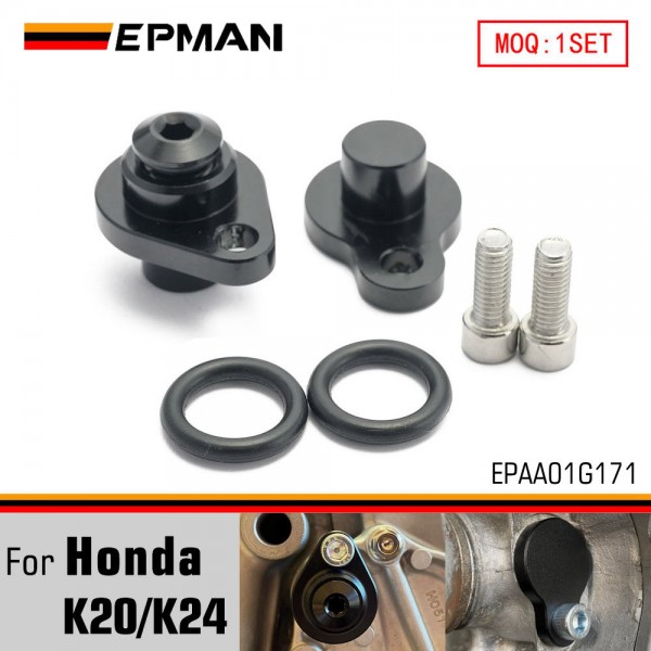 epaa01g171_1-1.jpg EPMAN For Honda K20 K24 Aluminium Oil Cooler Coolant Blanking Plug Kit - Feed & Return EP3 DC5 FN2 EPAA01G171