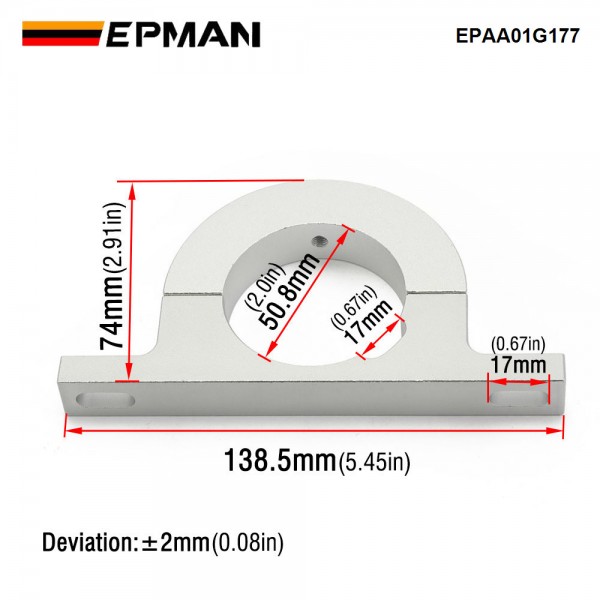 epaa01g177_2-1.jpg EPMAN Aluminum Universal Steering Column Mount Polished Keyed No Drop Mount for Aftermarket Columns Ididit Flaming River EPAA01G177