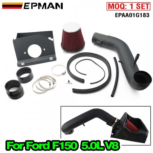 epaa01g183_1-1.jpg EPMAN 3.5" Heat Shield Cold Air Intake Induction Kit+Filter For Ford F150 5.0L V811-14 EPAA01G183