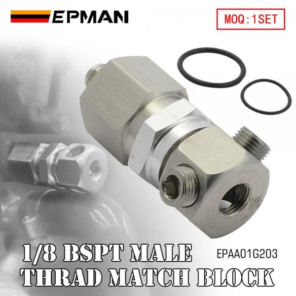 epaa01g203_1-1.jpg EPMAN Oil Pressure Sending Unit Relocation Adapter With Dual 1/8" NPT Ports EPAA01G203 - Image 1