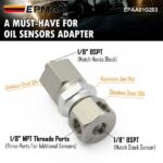 EPMAN Oil Pressure Sending Unit Relocation Adapter With Dual 1/8" NPT Ports EPAA01G203 - Image 2