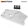 epaa01g211_4-1.jpg EPMAN Billet Aluminum K-series Water Pump Block Off Plate /-10 Breather Port For Honda Acura K20 K24 Engines EPAA01G211