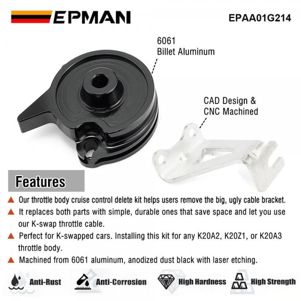 epaa01g214_3-1.jpg EPMAN Racing K series K-swap Aluminum Throttle Body Cruise Control Kit For Honda Civic 96-00 EPAA01G214