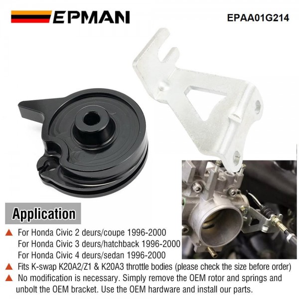 epaa01g214_4-1.jpg EPMAN Racing K series K-swap Aluminum Throttle Body Cruise Control Kit For Honda Civic 96-00 EPAA01G214