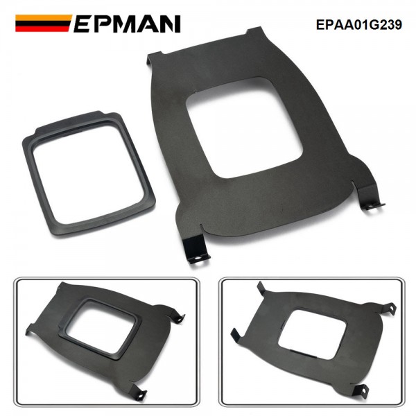 epaa01g239_2-1.jpg EPMAN Racing Aluminum Center Shifter Cover Console Plate Shift Boot Delete For Honda 96-00 Civic EK EPAA01G239