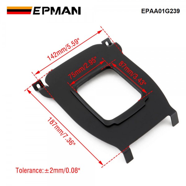 epaa01g239_3-1.jpg EPMAN Racing Aluminum Center Shifter Cover Console Plate Shift Boot Delete For Honda 96-00 Civic EK EPAA01G239
