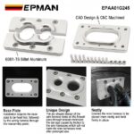 EPMAN Billet Aluminum Fire Wall Pass Through Raw Bracket For Holley Terminator X Max EPAA01G245 - Image 3