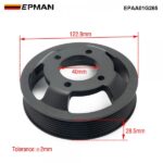 EPMAN CNC 6061-T6 Billet Aluminum Water Pump Pulley for BMW M52TU/M54 Engines - Anodized Black, Direct Replacement for OEM Plastic Pulley, Fits E46/E39/E60/E83/E53/Z3/Z4 EPAA01G265 - Image 2
